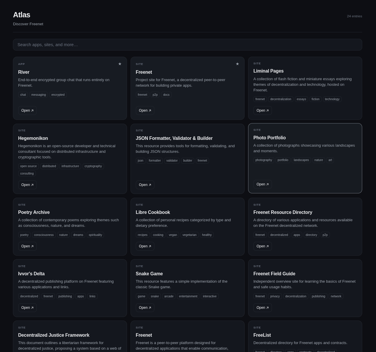 The Atlas discovery UI